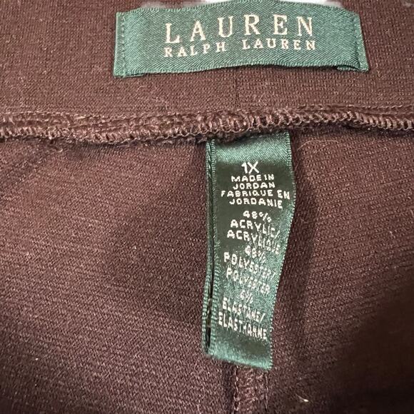 Lauren Ralph Lauren Green Label Women’s Pullon Brown Activewear Pants Size 1X - Picture 2 of 5
